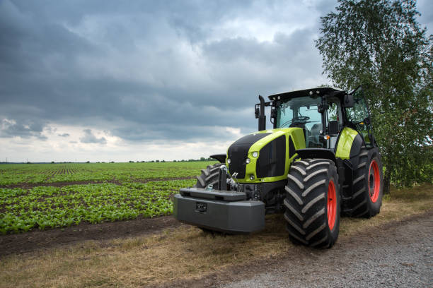 Tractor in field